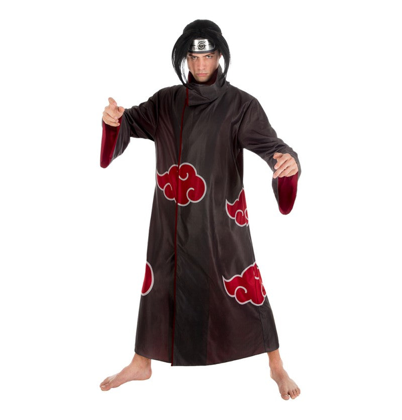The image features a set of two party masks depicting the character Itachi Uchiha from Naruto Shippuden, designed for costume or themed parties. The masks are detailed with Itachi’s signature headband and facial features.