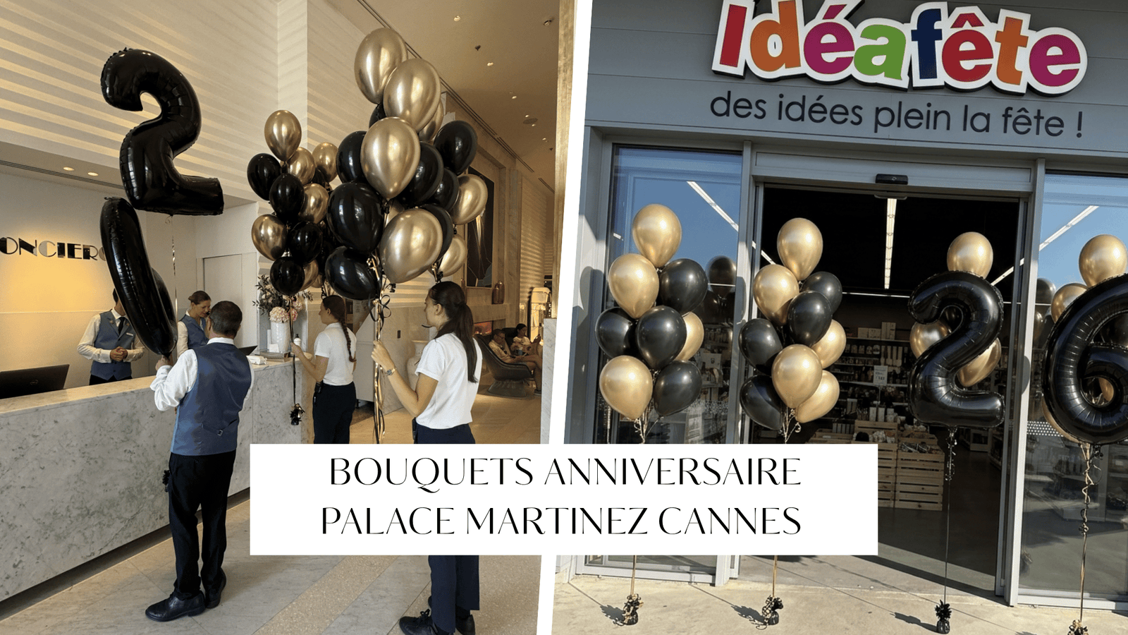 Décoration de ballons sur mesure à Cannes : Surprise d'anniversaire au Grand Hyatt Cannes Hôtel Martinez