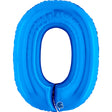 Ballon chiffre 0 bleu pour anniversaire ou décoration de fête, idéal pour location événementielle