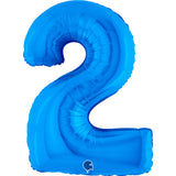 Ballon chiffre bleu - 40" - Gonflage Hélium en boutique