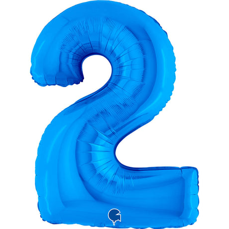 Ballon chiffre bleu - 40" - Gonflage Hélium en boutique