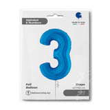 Ballon chiffre bleu - 40" - Gonflage Hélium en boutique