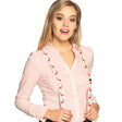 Adjustable flamingo suspenders for adults with metal clips, pink Hawaii-themed design, made of polyester and elastane, displayed on hanging card packaging.