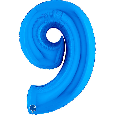 Ballon chiffre bleu - 40" - Gonflage Hélium en boutique