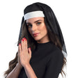Women's religious hood made of 100% polyester, adult size, displayed on an insert card, ideal for religious costumes or ceremonial attire.
