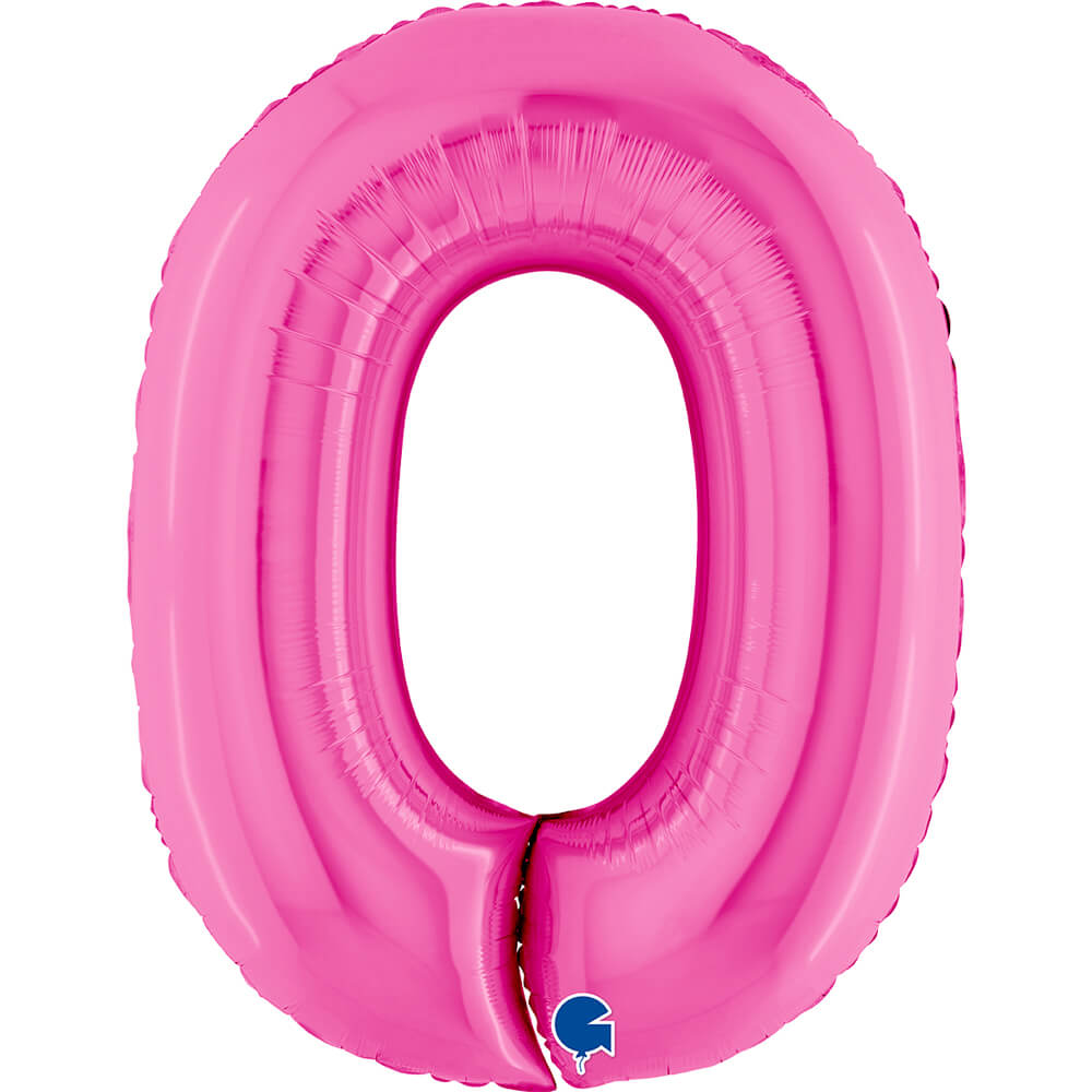 Ballon chiffre - Fuchsia holographique - 40" - Gonflage Hélium en boutique