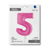 Ballon chiffre - Fuchsia holographique - 40" - Gonflage Hélium en boutique