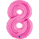 Ballon chiffre - Fuchsia holographique - 40" - Gonflage Hélium en boutique