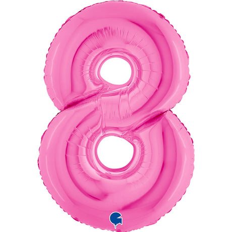 Ballon chiffre - Fuchsia holographique - 40" - Gonflage Hélium en boutique