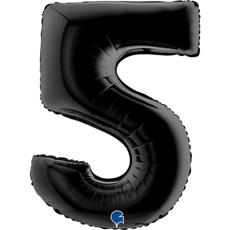 Ballon chiffre noir mat - 40" - Gonflage Hélium en boutique