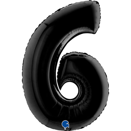 Ballon chiffre noir mat - 40" - Gonflage Hélium en boutique