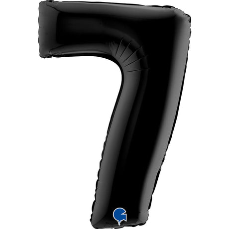 Ballon chiffre noir mat - 40" - Gonflage Hélium en boutique