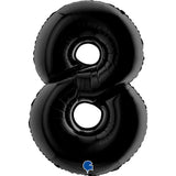 Ballon chiffre noir mat - 40" - Gonflage Hélium en boutique