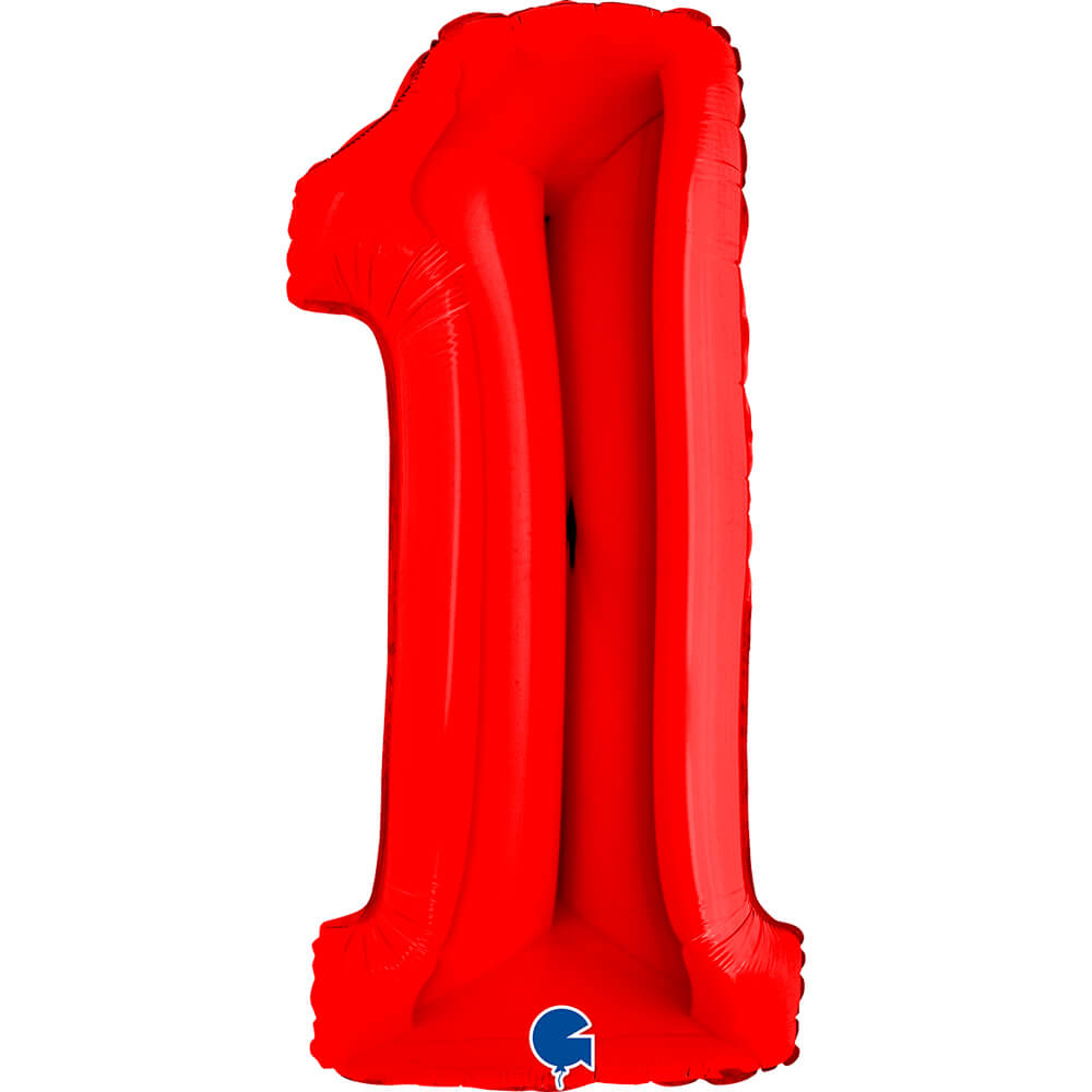 Ballon chiffre - rouge - 40" - Gonflage Hélium en boutique