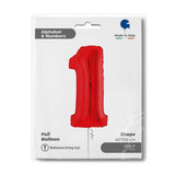 Ballon chiffre - rouge - 40" - Gonflage Hélium en boutique