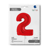 Ballon chiffre - rouge - 40" - Gonflage Hélium en boutique