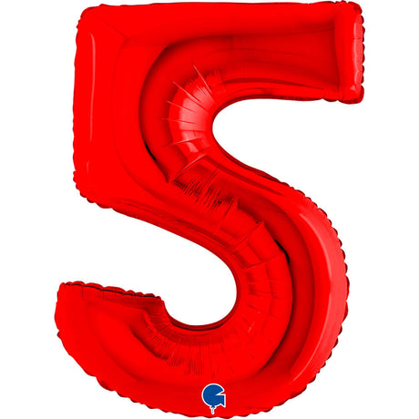 Ballon chiffre - rouge - 40" - Gonflage Hélium en boutique