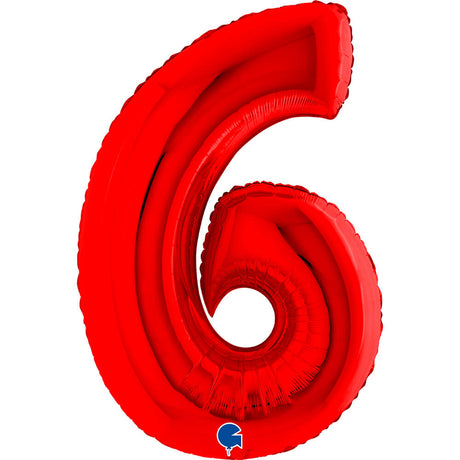 Ballon chiffre - rouge - 40" - Gonflage Hélium en boutique