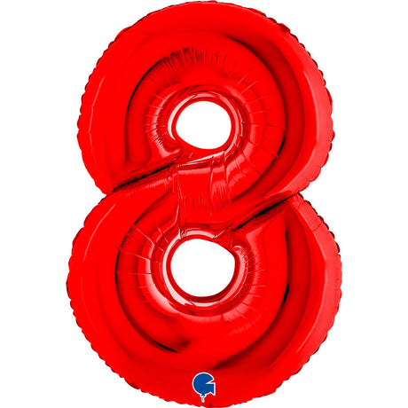 Ballon chiffre - rouge - 40" - Gonflage Hélium en boutique