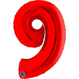 Ballon chiffre - rouge - 40" - Gonflage Hélium en boutique