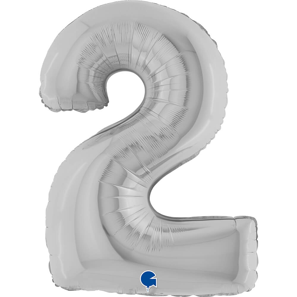 Ballon chiffre - Argent - 40" - Gonflage Hélium en boutique