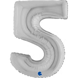 Ballon chiffre - Argent - 40" - Gonflage Hélium en boutique