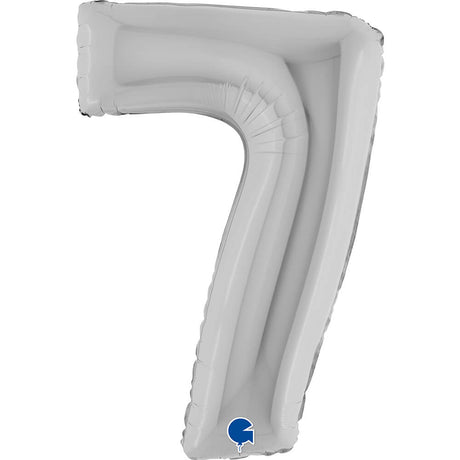 Ballon chiffre - Argent - 40" - Gonflage Hélium en boutique