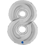 Ballon chiffre - Argent - 40" - Gonflage Hélium en boutique