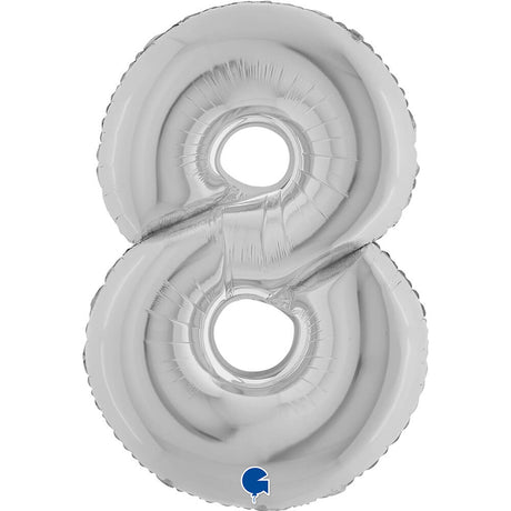 Ballon chiffre - Argent - 40" - Gonflage Hélium en boutique