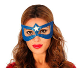Loup super-héros bleu en polyester - Adulte