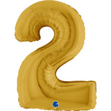 Ballon chiffre - Or - 40" - Gonflage Hélium en boutique