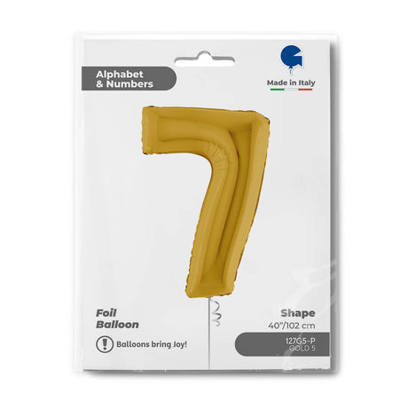 Ballon chiffre - Or - 40" - Gonflage Hélium en boutique
