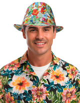 Bob tropical multicolore en polyester - adulte