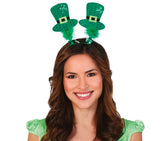 Diadème St Patrick - Haut de forme vert en feutre
