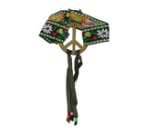 Ruban tête hippie multicolore - polyester - adulte