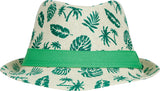 Chapeau été enfant - Paille et vert - Polyester - Hawaï