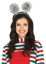 Serre-tête guirlande argentée festif - PVC - adulte