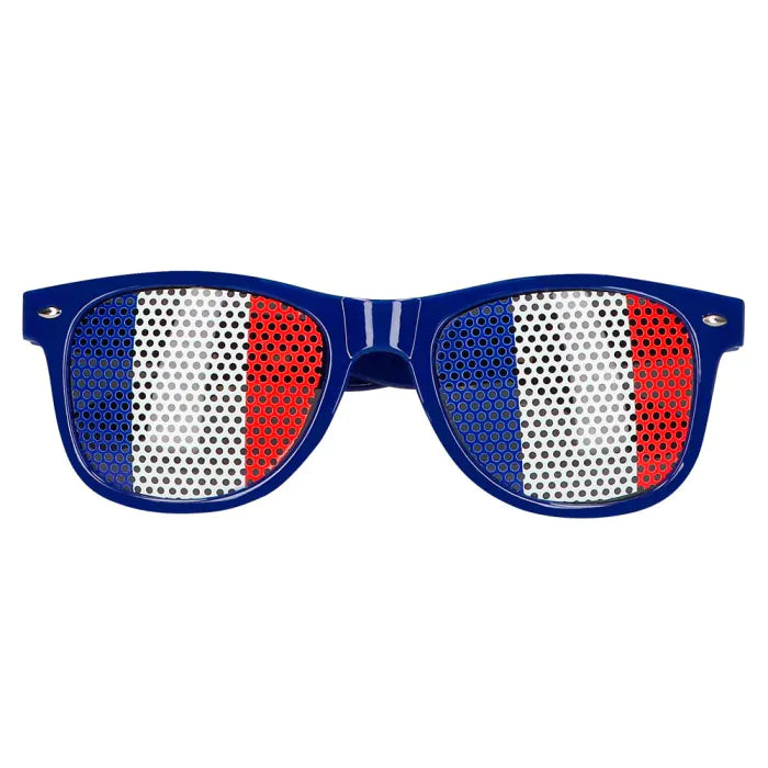 Lunettes aux Couleurs de la France – Effet Perforé - Coloris Bleu