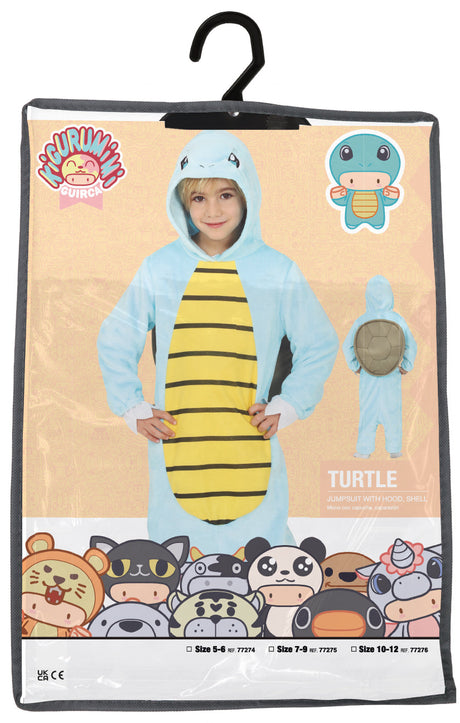 Déguisement tortue bleu enfant 7-9 ans polyester