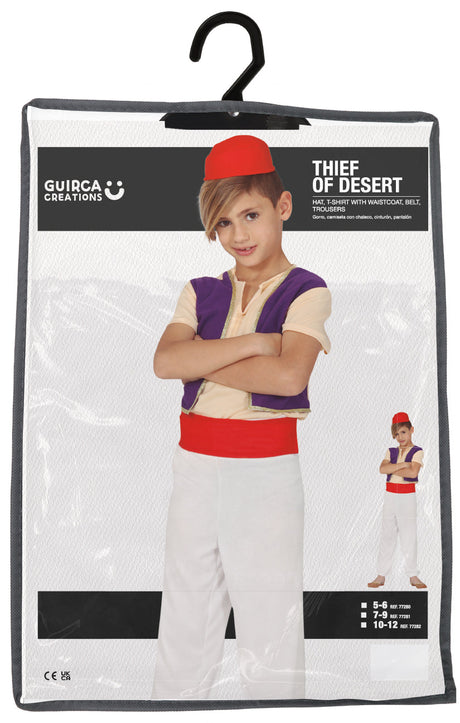 Déguisement voleur du désert enfant blanc multicolore