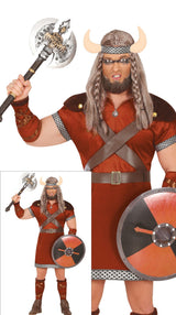 Déguisement viking adulte brun en polyester