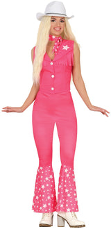 Déguisement cowgirl rose adulte polyester taille M