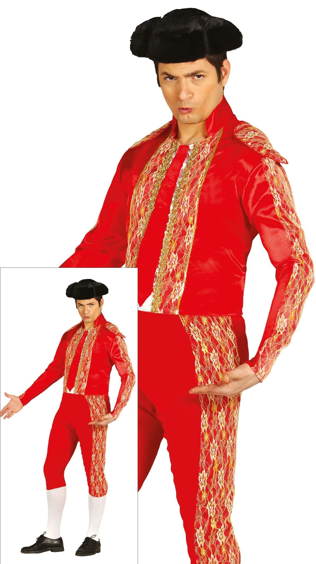 Costume toréador adulte - rouge - polyester