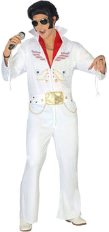 Costume roi du rock adulte - blanc et or - taille M