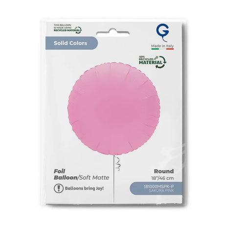 Ballon rond satin - 36 cm - Gonflage Hélium en boutique