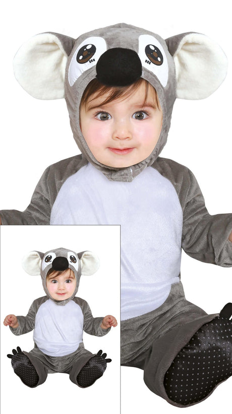 Déguisement Koala Bébé Unisexe - Capuche, Combinaison et Pie