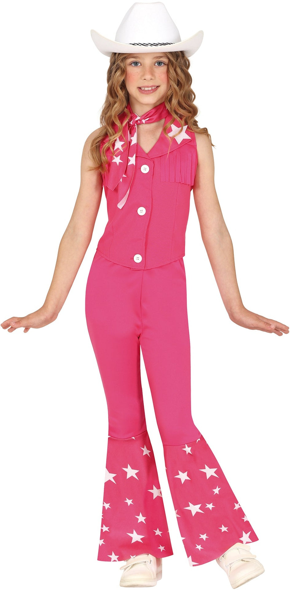 Déguisement Country Girl Rose Fille - Gilet, Pantalon et Foulard