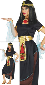 Déguisement Cléopâtre Noire Femme - Robe, Ceinture et Col