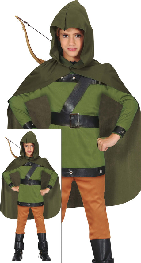 Déguisement Archer Garçon - T-Shirt, Cape et Pantalon