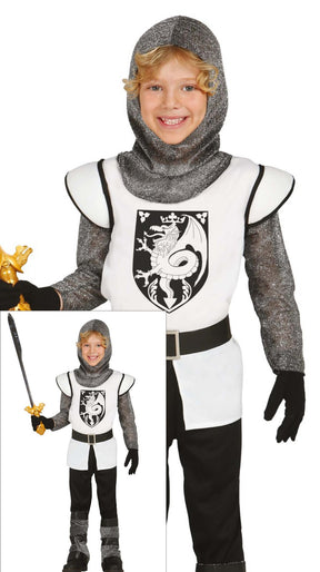 Déguisement Chevalier Garçon - Capuche, Tunique, Ceinture et